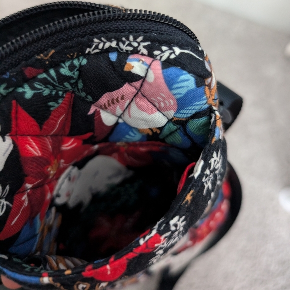 Vera Bradley Cell Phone Crossbody in Winter Forest with cute bunnies! - Picture 4 of 4
